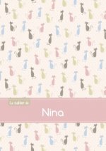 CAHIER NINA PTSCX,96P,A5 CHATS