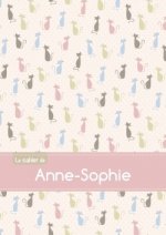 Le cahier d'Anne-Sophie - Blanc, 96p, A5 - Chats