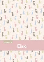Le cahier d'Elisa - Blanc, 96p, A5 - Chats