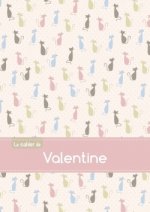 CAHIER VALENTINE BLANC,96P,A5 CHATS
