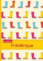 Le cahier de Frédérique - Petits carreaux, 96p, A5 - Bottes de pluie