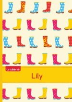 Le cahier de Lily - Petits carreaux, 96p, A5 - Bottes de pluie