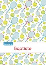 Le cahier de Baptiste - Petits carreaux, 96p, A5 - Tennis