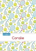 Le cahier de Coralie - Blanc, 96p, A5 - Tennis