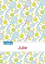 Le cahier de Julie - Blanc, 96p, A5 - Tennis