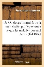 de Quelques Infirmites de la Main Droite Qui s'Opposent A Ce Que Les Malades Puissent Ecrire Et