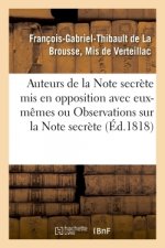 Les Auteurs de la Note Secrete MIS En Opposition Avec Eux-Memes
