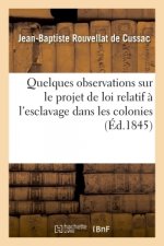 Quelques Observations Sur Le Projet de Loi Relatif A l'Esclavage Dans Les Colonies