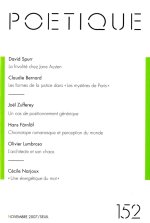 Poétique,  n°152 , tome 52