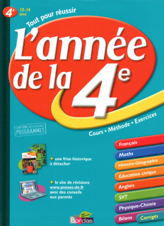 L'ANNEE DE LA 4E - TOUT POUR REUSSIR