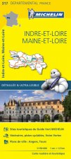 Carte Départemental Michelin Indre-et-Loire, Maine-et-Loire