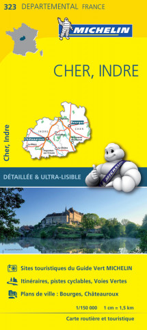 Cher, Indre - Michelin Local Map 323