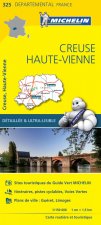 Carte Départemental Michelin Creuse, Haute-Vienne