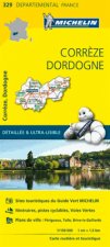 Carte Départemental Michelin Corrèze, Dordogne