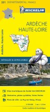 Carte Départemental Michelin Ardèche, Haute-Loire