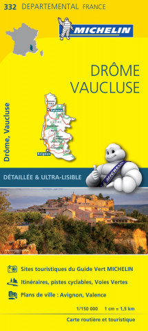Carte Départemental Michelin Drôme, Vaucluse