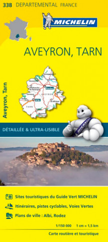 Carte Départemental Michelin Aveyron, Tarn