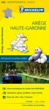 Carte Départemental Michelin Ariège, Haute-Garonne