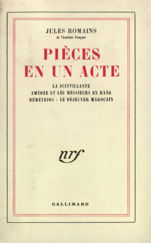 PIECES EN UN ACTE