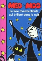 Meg et Mog le livre d'autocollants qui brillent dans le noir