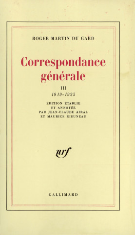 Correspondance générale