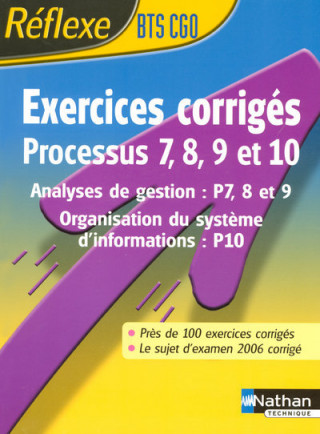 EXERCICES CORRIGES PROCESSUS 7 8 9 ET 10 ANALYSES DE GESTION P7 8 ET 9 REFLEXE BTS CGO