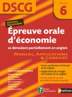 EPREUVE ORALE D'ECONOMIE SE DEROULANT PARTIELLEMENT EN ANGLAIS - EPREU 6 - DSCG - ELEVE ET CORRIGES