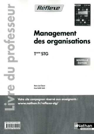 MANAGEMENT DES ORGANISATIONS TERMINALE STG (POCHETTE REFLEXE) LIVRE DU PROFESSEUR