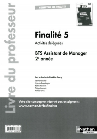 Finalité 5 - BTS AM 2e année Les Finalités Livre du professeur