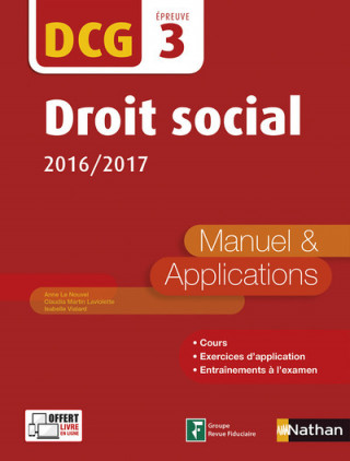 Droit social 2016/2017 - Epreuve 3 DCG - Manuel et applications - 2016