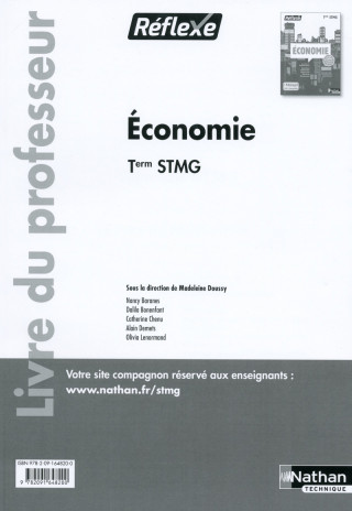 Economie Term STMG (Pochette Réflexe) Professeur - 2017