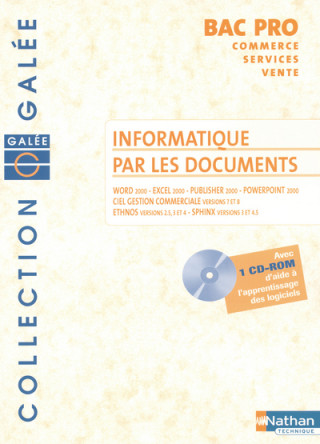 INFORMATIQUE PAR LES DOCUMENTS BACPRO COMMERCE/SERVICES/VENTE + 1 CD ROM