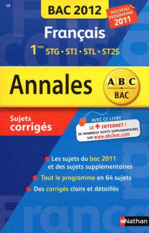 ANNALES BAC 2012 FRANCAIS 1ERE