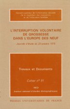 CAHIERS DE L'INED, N  91. L'INTERRUPTION VOLONTAIRE DE GROSSESSE DANS