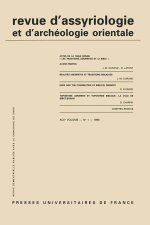 Rev. d'assyrio. et d'archéo. orient. 1998, vol. 92 (1)