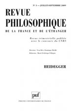 Revue philosophique 2009, t. 134 (3)