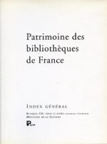 Patrimoine des Bibliothèques de France/Index général