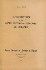 INTRODUCTION A LA MORPHOLOGIE DU SUD-OUEST DE L'ISLANDE