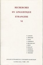 Recherches en linguistique étrangère...