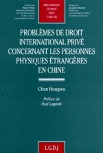 problèmes de droit international privé concernant les personnes physiques étrang