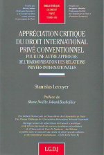 appréciation critique du droit international privé conventionnel