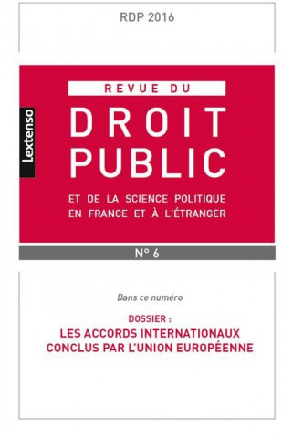 REVUE DU DROIT PUBLIC N 6 2016