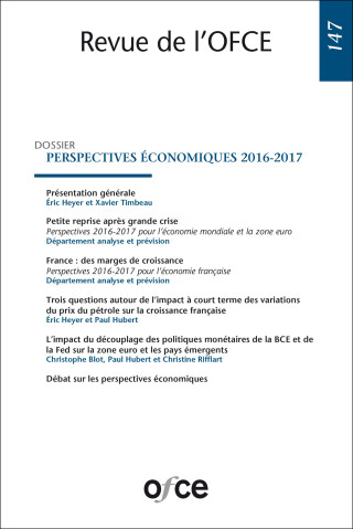 N° 147 : PERSPECTIVES ÉCONOMIQUES 2016-2017