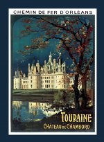 Carnet Ligne Chemin de Fer d'Orleans. Touraine. Chateau de Chambord, 1910