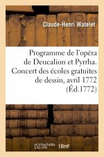 Programme de l'Opera de Deucalion Et Pyrrha