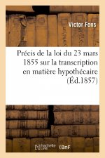 Precis de la Loi Du 23 Mars 1855 Sur La Transcription En Matiere Hypothecaire