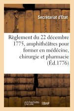 Reglement Du 22 Decembre 1775, Etablir Dans Les Hopitaux Militaires de Strasbourg, Metz Et Lille