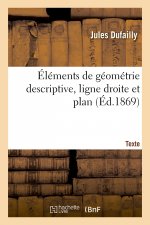 Elements de Geometrie Descriptive, Ligne Droite Et Plan. Texte