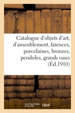 Catalogue d'Objets d'Art Et d'Ameublement, Faiences, Porcelaines, Bronzes, Pendules
