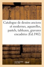 Catalogue de Dessins Anciens Et Modernes, Aquarelles, Pastels, Tableaux, Gravures Encadrees